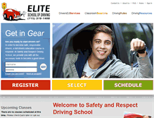 Tablet Screenshot of eliteschoolofdriving.com